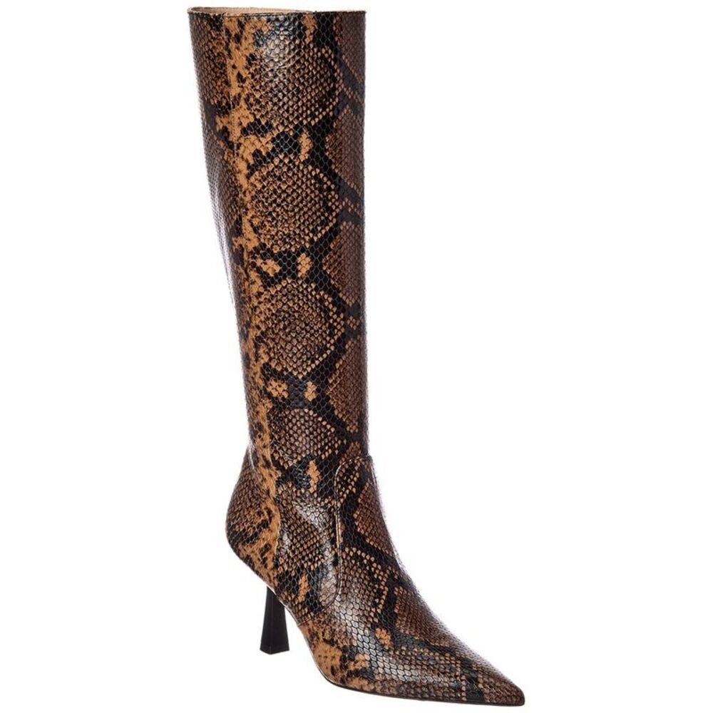 Stuart Weitzman Stuart Supersculpt Zip Boot 75, Brown